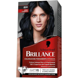 SCHWARZKOPF BRILLANCE TINTA PER CAPELLI INTENSIVA COPERTURA CAPELLI BIANCHI 891 NEW BLUE NERO
