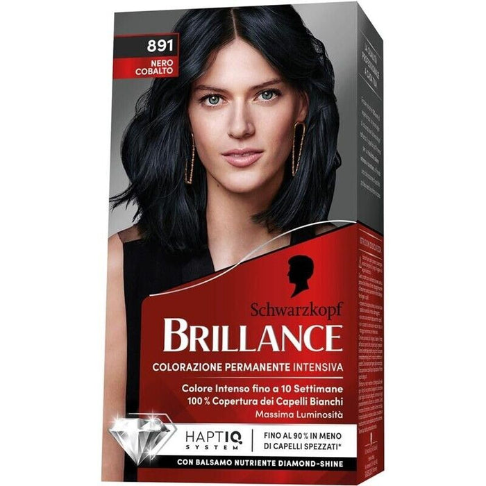 SCHWARZKOPF BRILLANCE TINTA PER CAPELLI INTENSIVA COPERTURA CAPELLI BIANCHI 891 NEW BLUE NERO