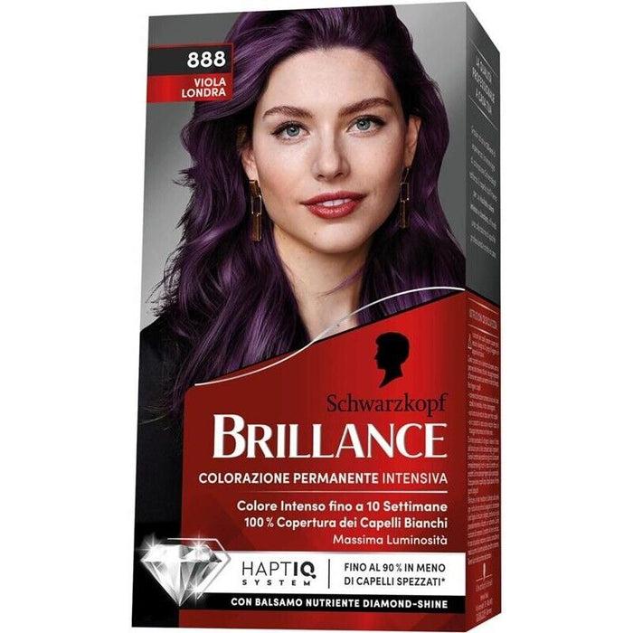 SCHWARZKOPF BRILLANCE TINTA PER CAPELLI INTENSIVA COPERTURA CAPELLI BIANCHI 888 NEW VIOLA LONDRA