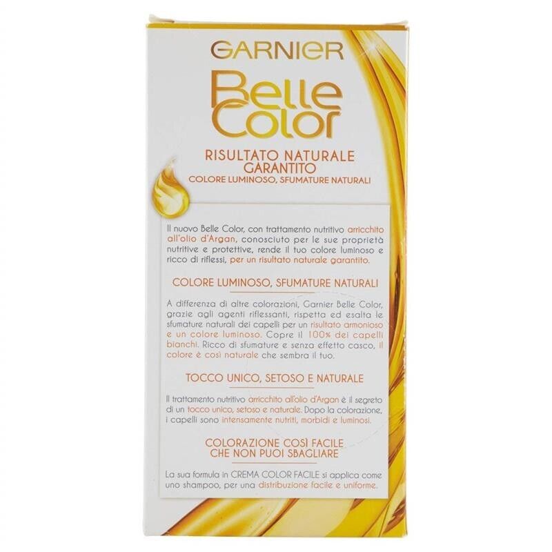 SET 6 GARNIER BELLE COLOR 21 CASTANO CHIARO DORATO COPRE I CAPELLI BIANCHI
