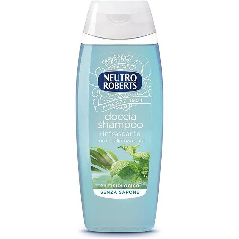 6 CONFEZIONI DI NEUTRO ROBERTS DOCCIA SHAMPOO 250ML RINFRESCANTE