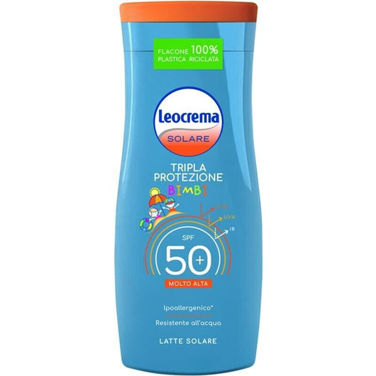 LEOCREMA SOLARE BIMBI LATTE RESISTENTE ALL'ACQUA TRIPLA PROTEZIONE SPF50+ 200 ML OKX