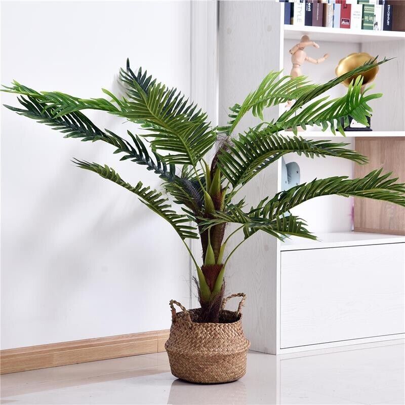 PIANTA ARTIFICIALE PALMA CYCAS ALTA 123CM PER INTERNO ED ESTERNO CON VASO INCLUSO