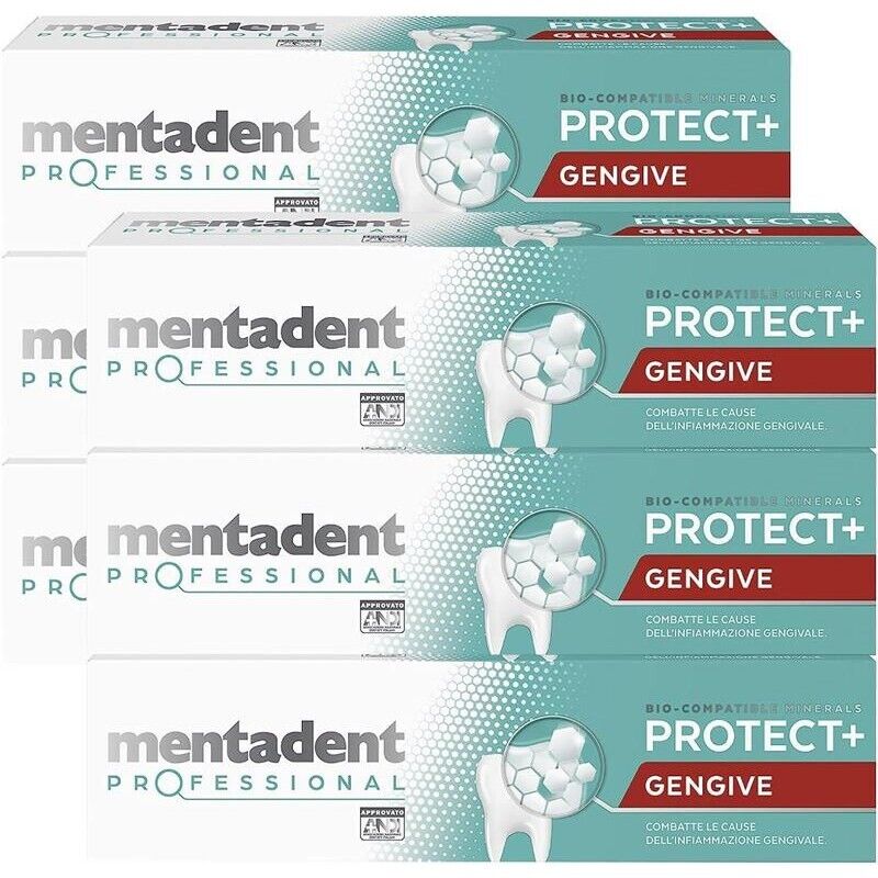 MENTADENT SET 6 PZ DENTIFRICIO PROFESSIONAL 75 ML L'UNO COMBATTE L'INFIAMMAZIONE DELLE GENGIVE