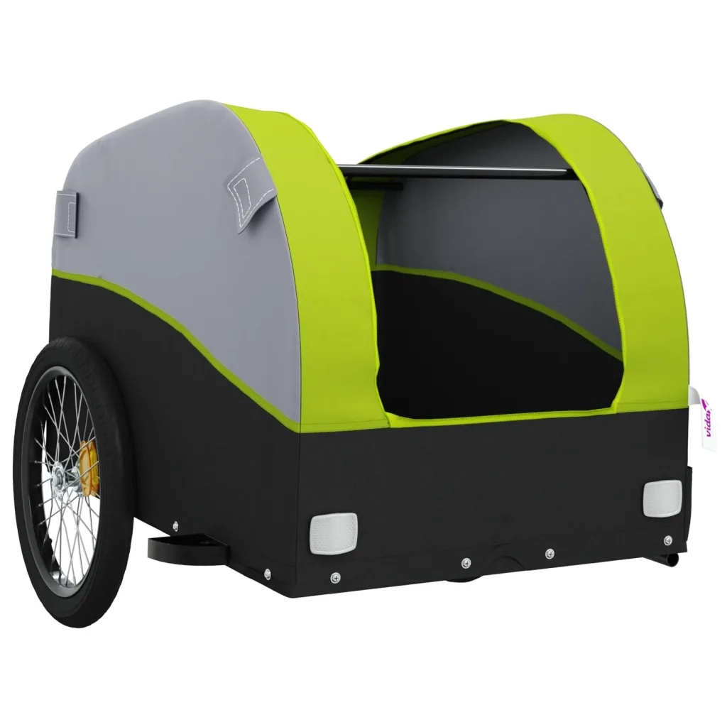 Rimorchio da Bici Nero e Verde 45 kg in Ferro CFW2897564