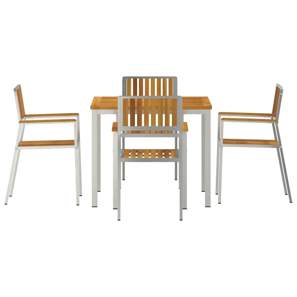 Set da pranzo per esterni 5 pcs Legno di Acacia Massello 3334790