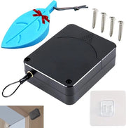 Deurdranger automatica senza perforazione per porte leggere con molla di arresto - 15 m di corda di trazione - 800 g di forza di trazione - chiusura automatica - ideale per ufficio, casa e porte esterne - inclusa 1 molla di arresto.