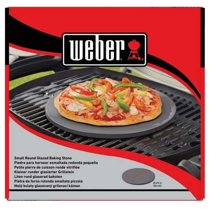 Weber 18413 Pietra per Pizza Rotonda in Cordierite per Grill 26 cm colore Grigio