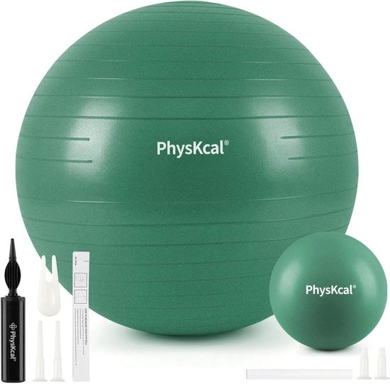 Balancia per yoga e Pilates con palla di equilibrio anti-slip da 23 cm e palla di ginnastica anti-burst da 75 cm per uso domestico, palestra e ufficio
