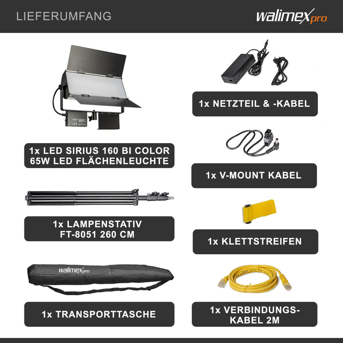 LED Sirius 160 Bi Colour Set Treppiede 2.6