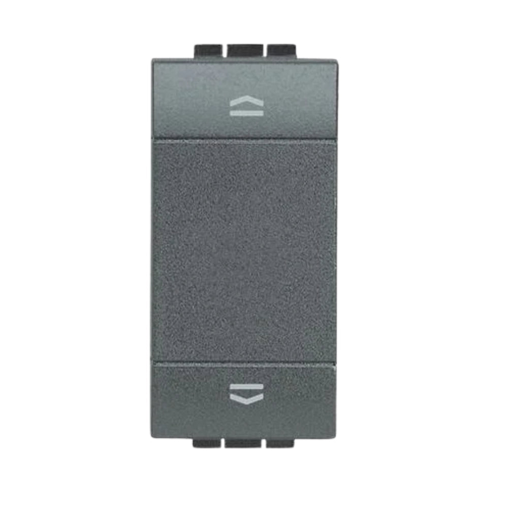 Bticino living light pulsante doppio interbloccato salita discesa nero l4037n