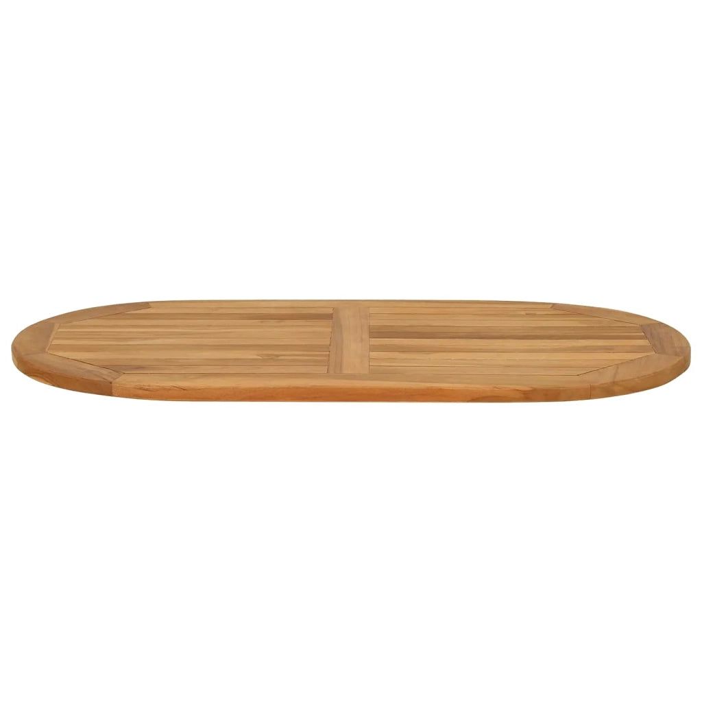 Piano del tavolo Ovale Legno di teak solido Naturale 42033171