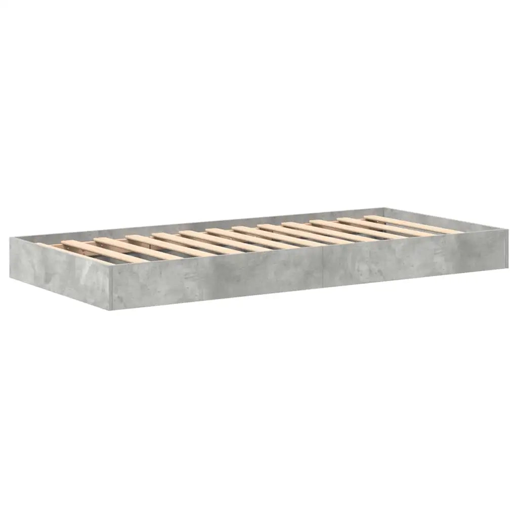 Letto Libreria Grigio cemento 75 x 190 cm Legno multistrato 3335756