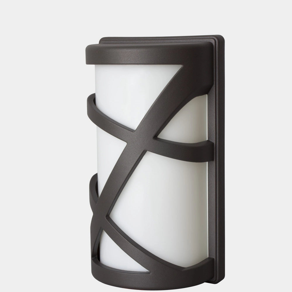 Trade Shop - Portalampada Esterno Alluminio Vetro Nero Vt7064 E27 Ip54 Illuminazione -