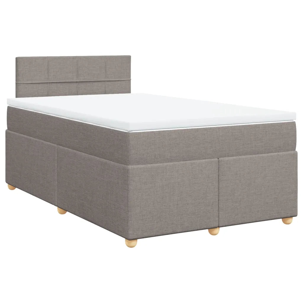 Giroletto a Molle con Materasso Tortora 120x200 cm in Tessuto