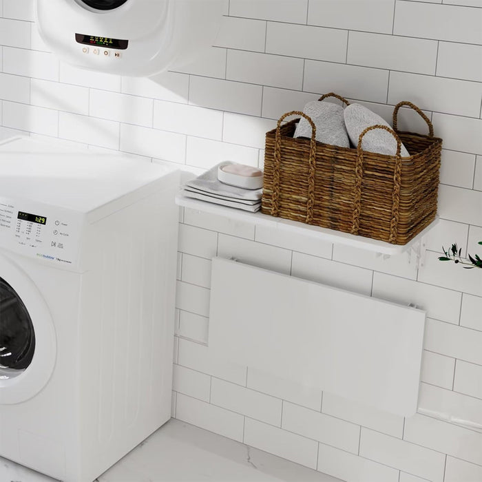 Tavolo Pieghevole a Muro Tavolino Scrivania da parete Bianco Salvaspazio 80x40cm