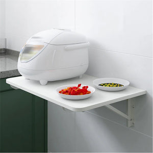 Tavolo Pieghevole a Muro Tavolino Scrivania da parete Bianco Salvaspazio 80x40cm