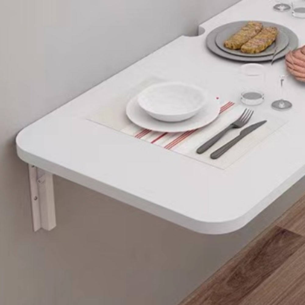 Tavolo Pieghevole a Muro Tavolino Scrivania da parete Bianco Salvaspazio 80x40cm