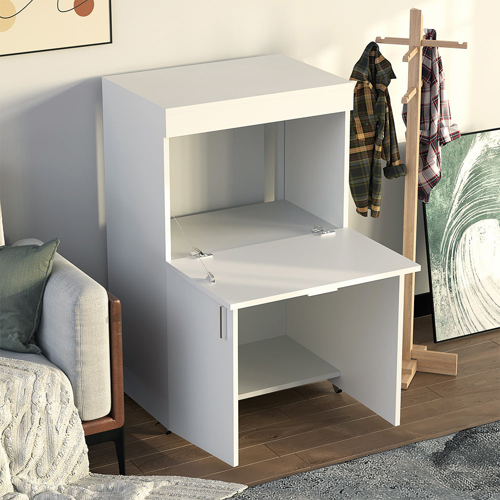 Mobile Asse da Stiro a Scomparsa Salvaspazio Richiudibile Bianco 55x38x90.5 cm