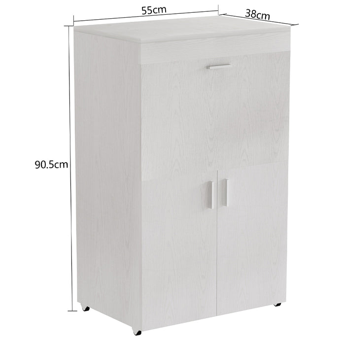 Mobile Asse da Stiro a Scomparsa Salvaspazio Bianco Frassinato 55x38x90.5 cm