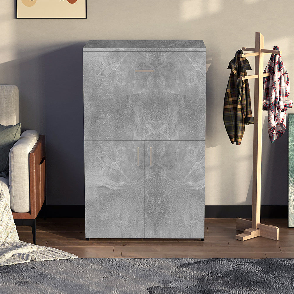 Mobile Asse da Stiro a Scomparsa Salvaspazio Richiudibile Cemento 55x38x90.5 cm