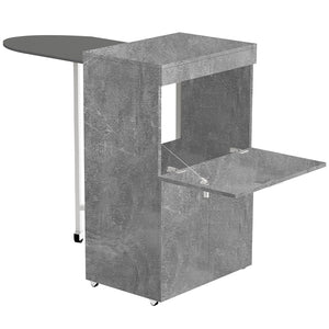 Mobile Asse da Stiro a Scomparsa Salvaspazio Richiudibile Cemento 55x38x90.5 cm