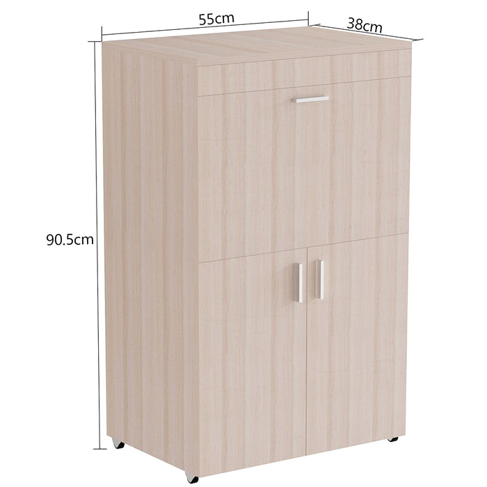 Mobile Asse da Stiro a Scomparsa Salvaspazio Richiudibile Olmo 55x38x90.5 cm