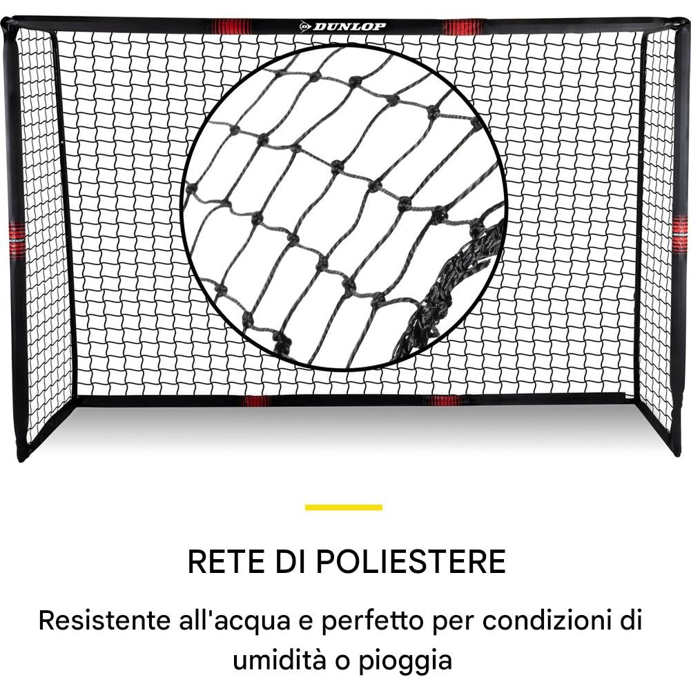 Porta da Calcio per Allenamento da Esterno Rete Rivestita Antiurto 240x160x85 cm