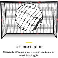 Porta da Calcio per Allenamento da Esterno Rete Rivestita Antiurto 240x160x85 cm
