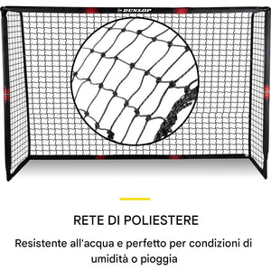 Porta da Calcio per Allenamento da Esterno Rete Rivestita Antiurto 240x160x85 cm