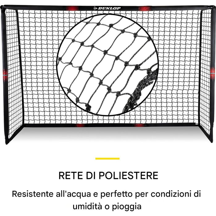 Porta da Calcio per Allenamento da Esterno Rete Rivestita Antiurto 240x160x85 cm