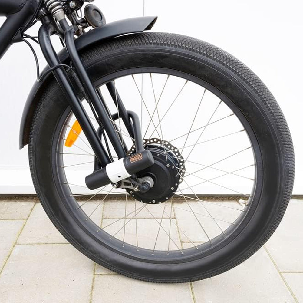 BLACK+DECKER Lucchetto a Leva Forma U per Bicicletta Scooter Moto con 3 Chiavi