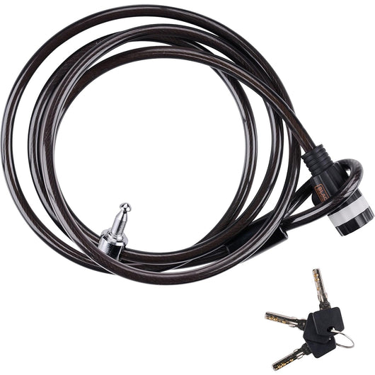 BLACK+DECKER Lucchetto a Cavo per Bicicletta Moto e Scooter Lunghezza 240 cm