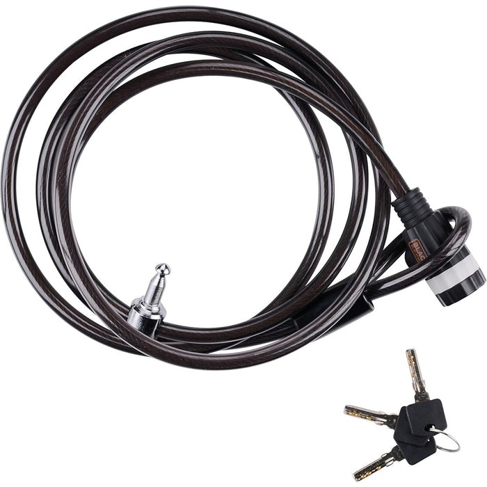 BLACK+DECKER Lucchetto a Cavo per Bicicletta Moto e Scooter Lunghezza 240 cm