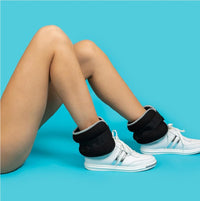 Kit 2 Pesi Allenamento Fitness 3KG Regolabili per Polsi e Caviglie Nero