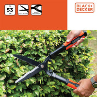 BLACK+DECKER Tagliasiepi Lame in Acciaio seghettato per Giardino Potatura 53 cm