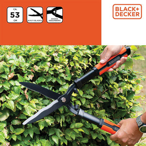BLACK+DECKER Tagliasiepi Lame in Acciaio seghettato per Giardino Potatura 53 cm