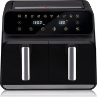 Double Air Fryer Friggitrice Aria Calda 8 L  Display Digitale 1700W Sync Finish