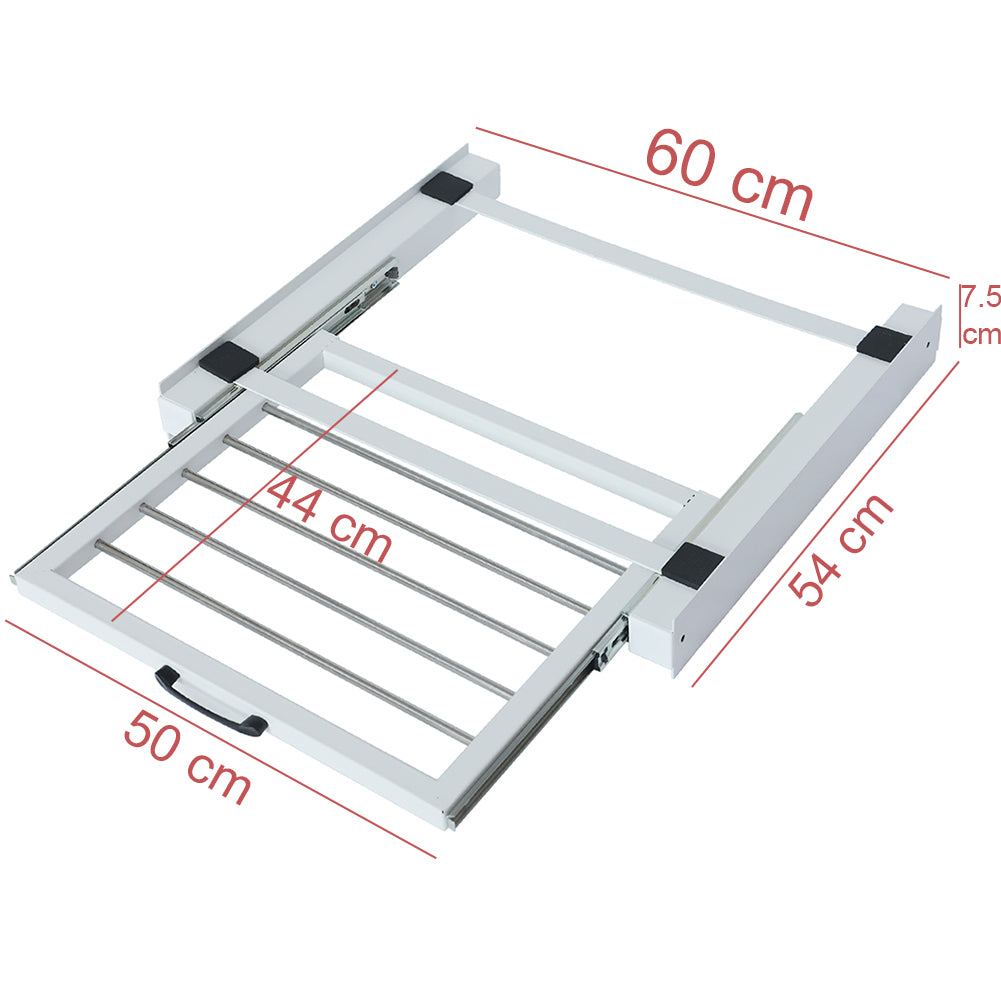 Supporto Universale Lavatrice e Asciugatrice con Stendino Estraibile -100KG