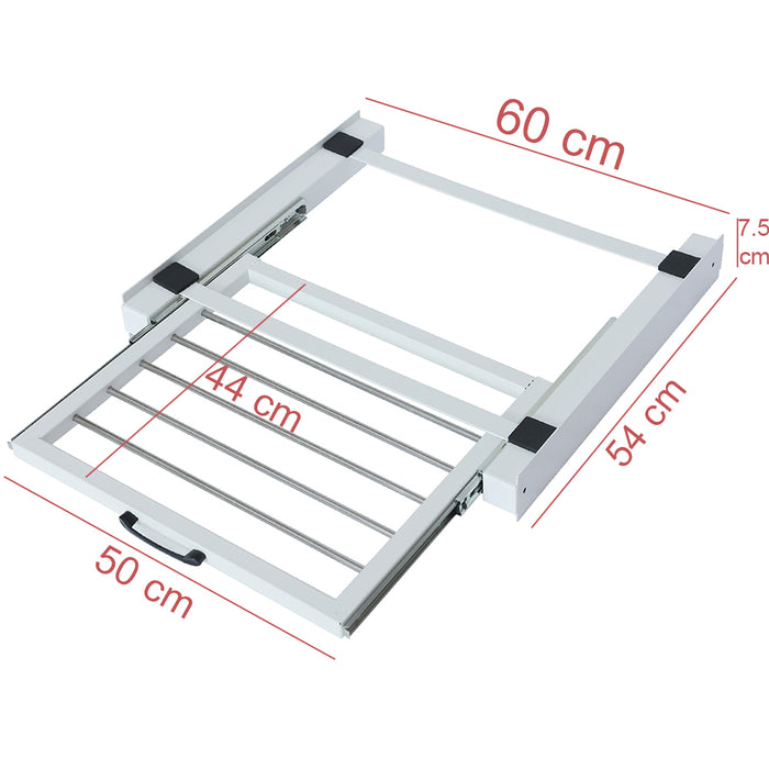 Supporto Universale Lavatrice e Asciugatrice con Stendino Estraibile -100KG