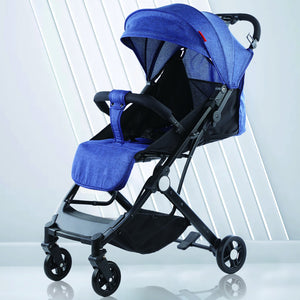 Passeggino Ultraleggero Chiusura Facilitata Salvaspazio Portata 15 kg Blu