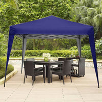 Gazebo 3x3 Pieghevole Blu Impermeabile Pieghevole Tendone Giardino Con Sacca