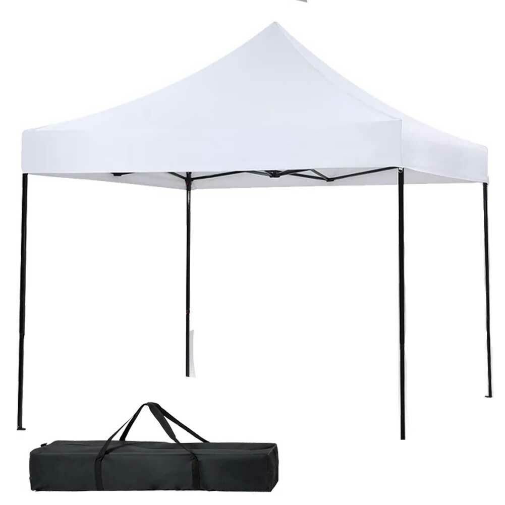 Gazebo 3x3 Pieghevole Impermeabile Richiudibile a Fisarmonica Professionale Bianco