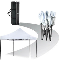 Gazebo 3x3 Pieghevole Impermeabile Richiudibile a Fisarmonica Professionale Bianco