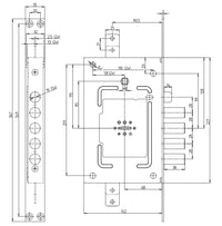 SERRATURA TRIPLICE ANTIFURTO A DOPPIA MAPPA PER PORTE BLINDATE CR ART.2650/28