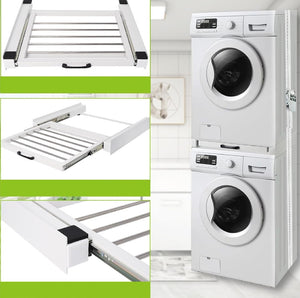 Supporto Universale Lavatrice e Asciugatrice con Stendino Estraibile -100KG