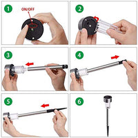 10 x Lampade da Giardino ricarica solare Paletti Solari Moderni LED Luce Bianca