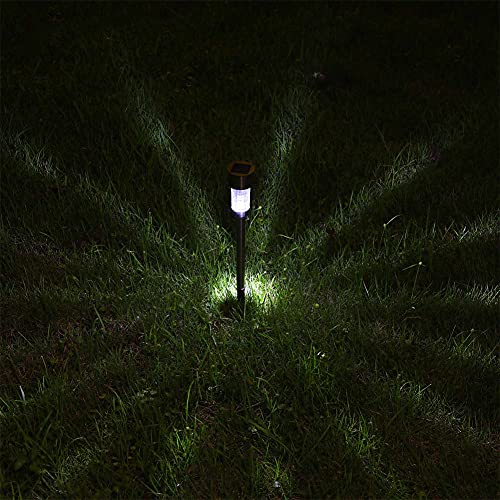 10 x Lampade da Giardino ricarica solare Paletti Solari Moderni LED Luce Bianca