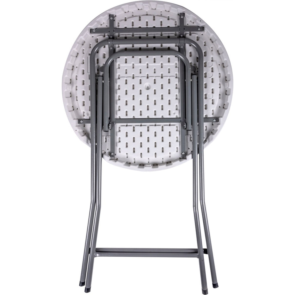 Tavolino Pieghevole da Giardino Interno ed Esterno Tavolo Rotondo 80 x 110 cm