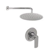 IMPALLI Kit Doccia Con Soffione E Doccetta Set Doccia Con Soffione Doccia Tondo D250 Mm Braccio Doccia 350 Mm E Miscelatore Doccia Incasso Una Via (CROMO)